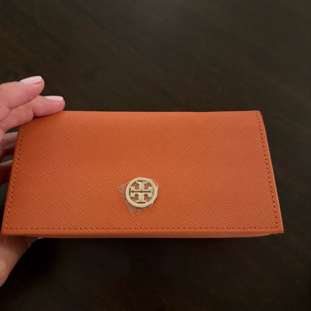 Tory Burch Orange brown sunglasses case